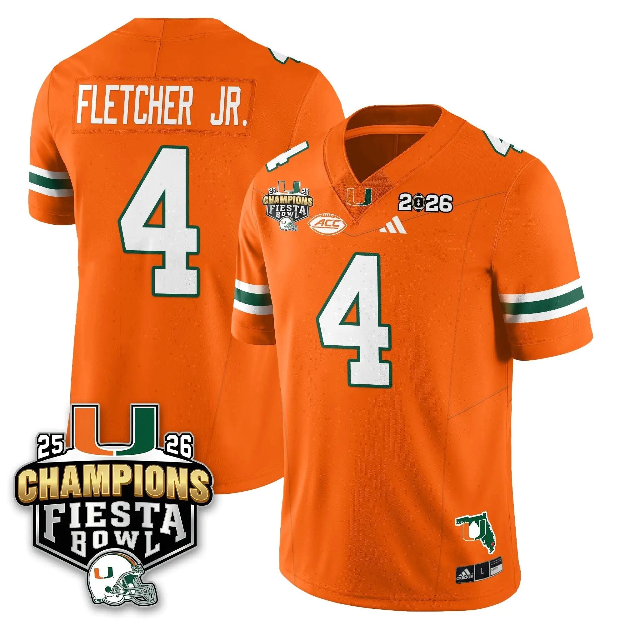 MIA Football Vapor Limited Jersey V3 - Fiesta Bowl Champions by Miami Hurricanes