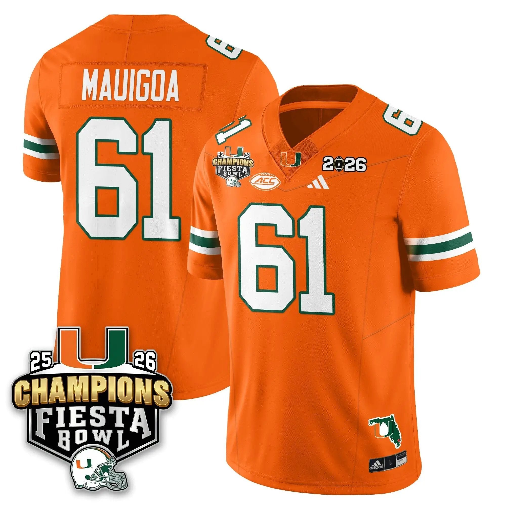 MIA Football Vapor Limited Jersey V3 - Fiesta Bowl Champions by Miami Hurricanes