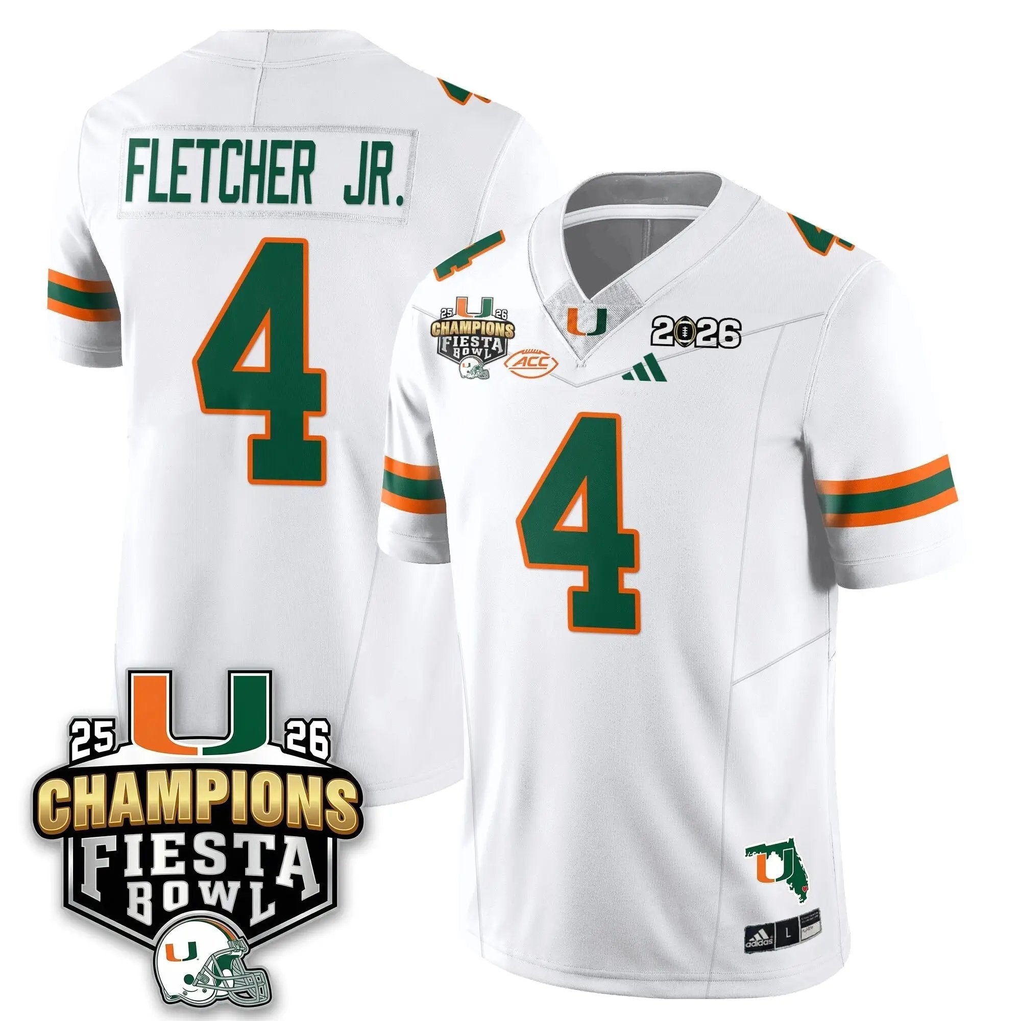 MIA Football Vapor Limited Jersey V3 - Fiesta Bowl Champions by Miami Hurricanes