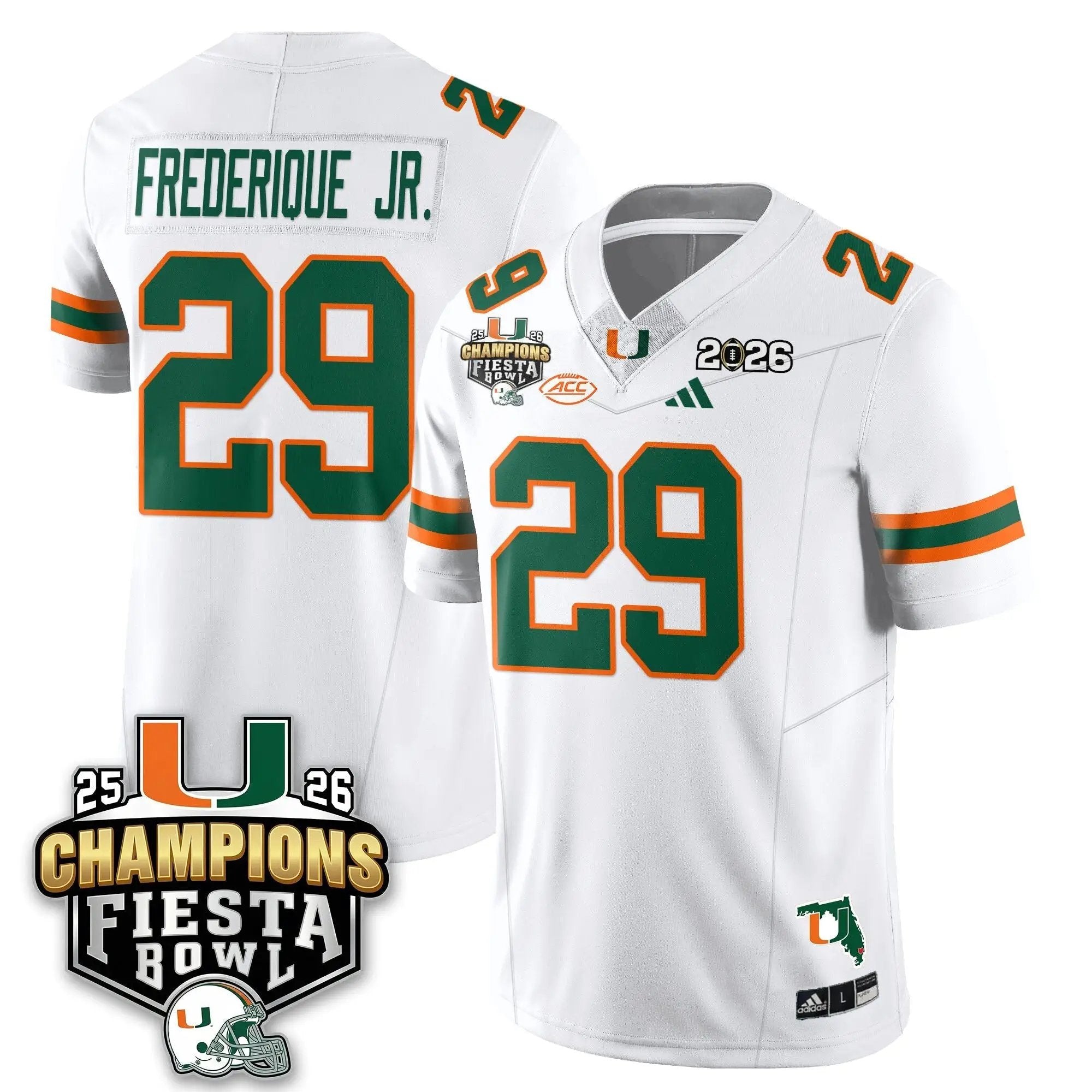 MIA Football Vapor Limited Jersey V3 - Fiesta Bowl Champions by Miami Hurricanes