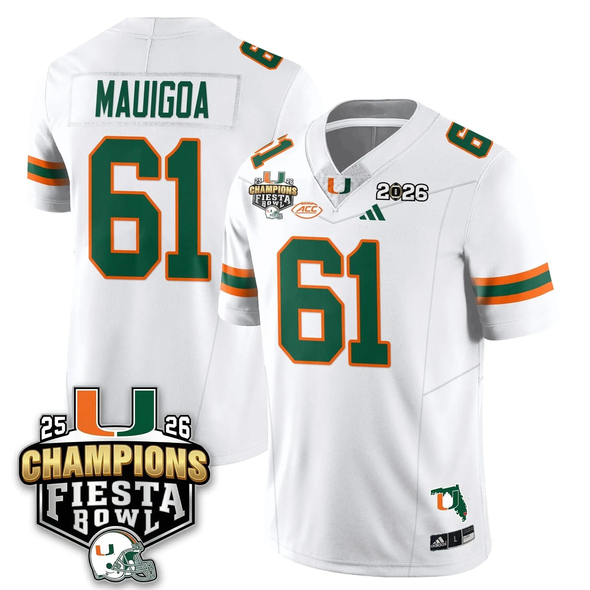 MIA Football Vapor Limited Jersey V3 - Fiesta Bowl Champions by Miami Hurricanes