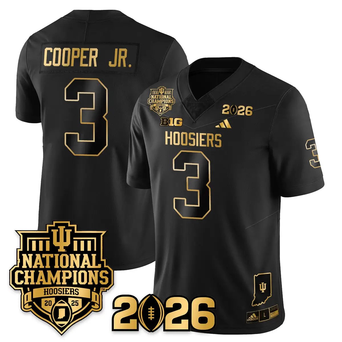 Indiana Hoosiers Vapor Limited Football Gold Jersey - 2025 National Champions by Indiana Hoosiers