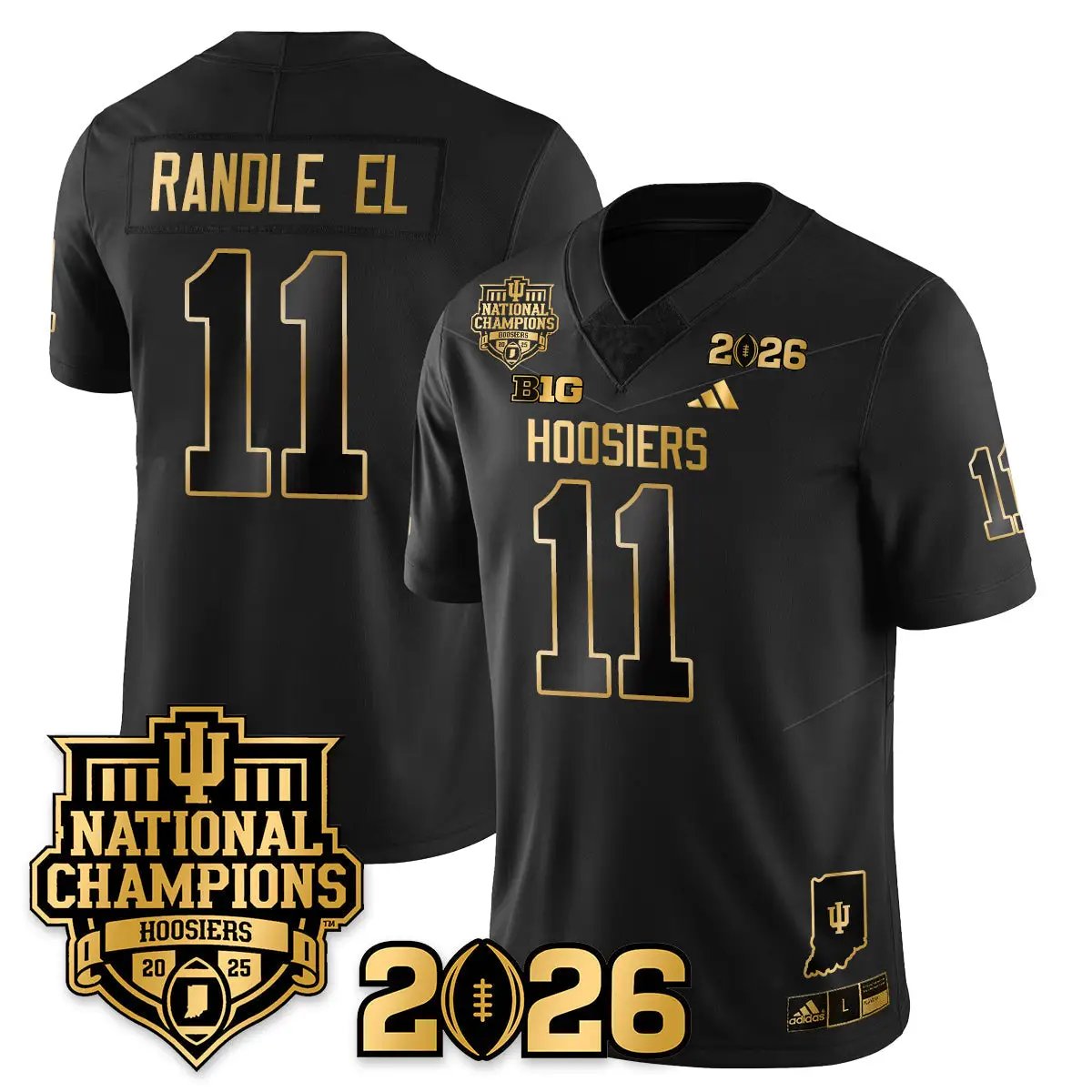 Indiana Hoosiers Vapor Limited Football Gold Jersey - 2025 National Champions by Indiana Hoosiers