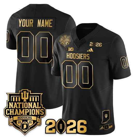 Custom Indiana Hoosiers Vapor Limited Football Gold Jersey - 2025 National Champions by Bigdasport