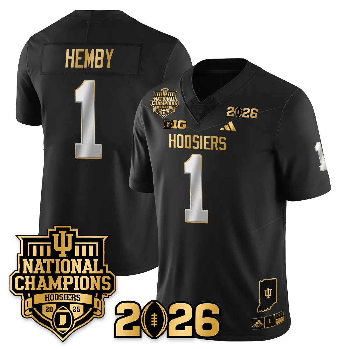 Indiana Hoosiers Vapor Limited Football Gold Jersey - 2025 National Champions by Indiana Hoosiers