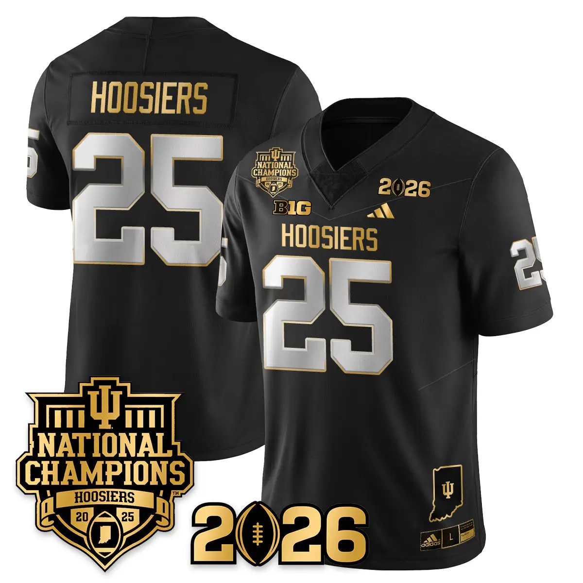 Indiana Hoosiers Vapor Limited Football Gold Jersey - 2025 National Champions by Indiana Hoosiers