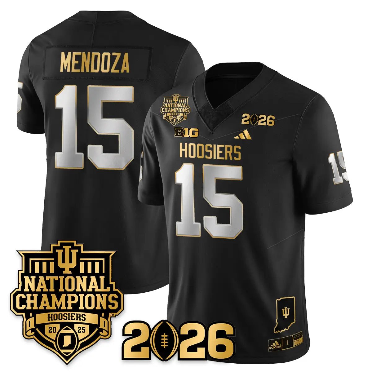 Indiana Hoosiers Vapor Limited Football Gold Jersey - 2025 National Champions by Indiana Hoosiers