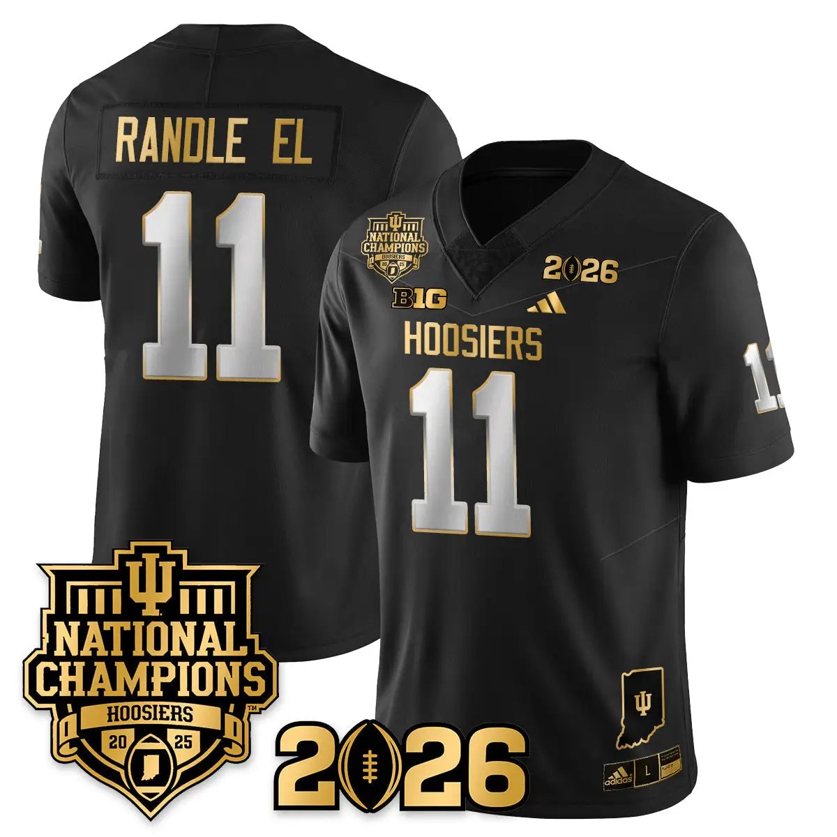 Indiana Hoosiers Vapor Limited Football Gold Jersey - 2025 National Champions by Indiana Hoosiers