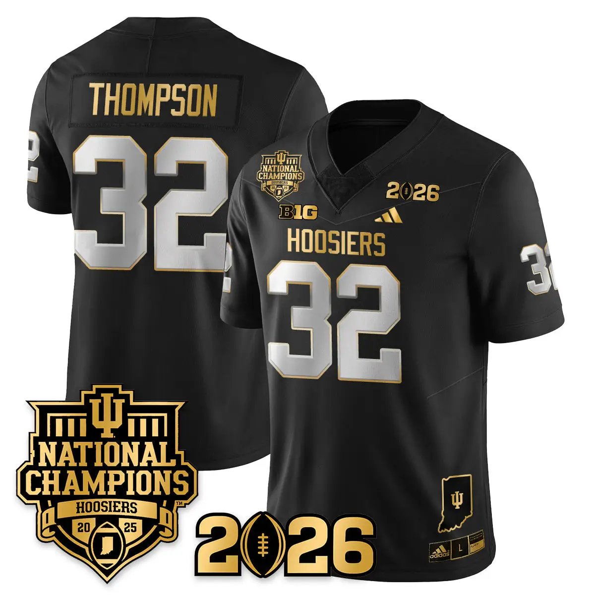 Indiana Hoosiers Vapor Limited Football Gold Jersey - 2025 National Champions by Indiana Hoosiers