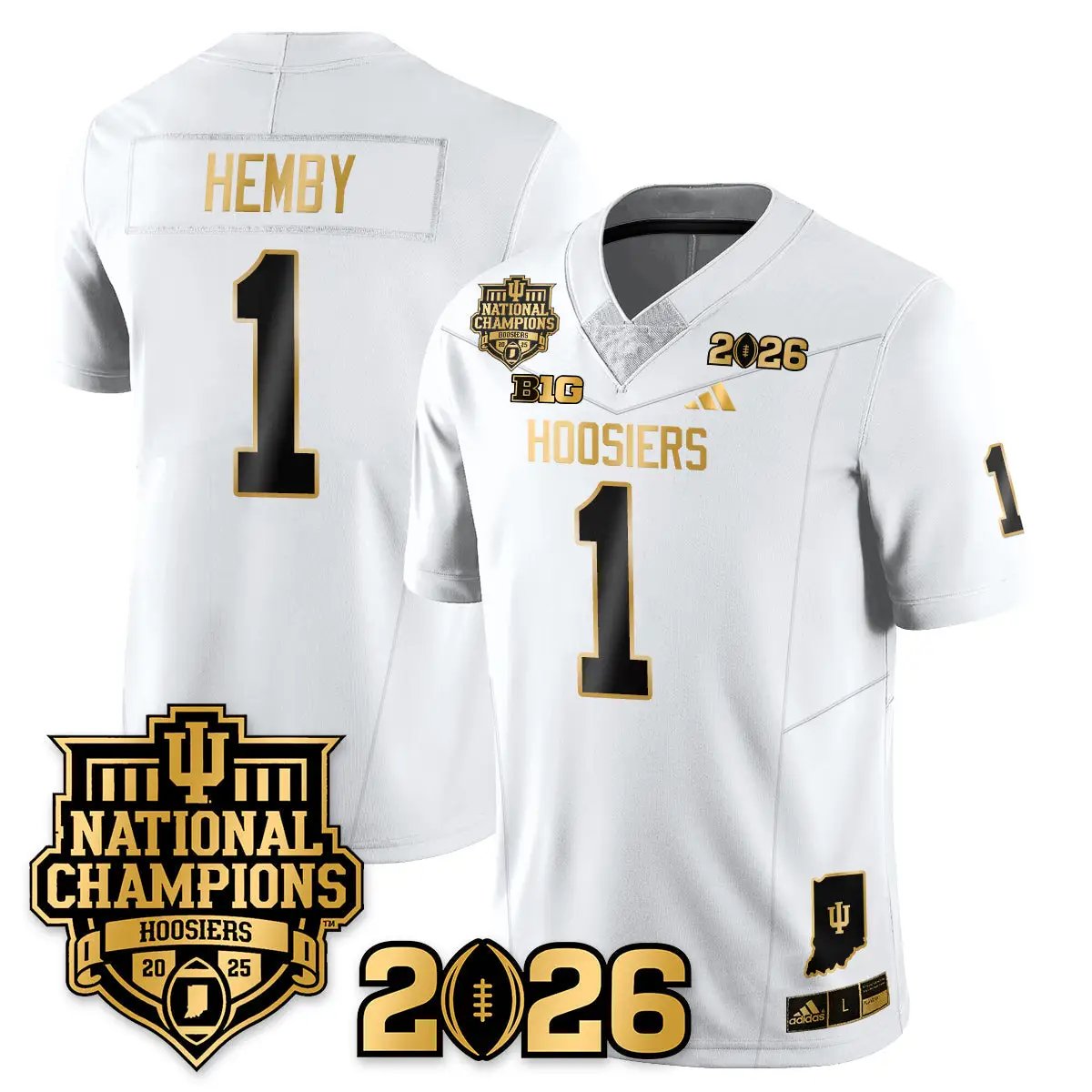 Indiana Hoosiers Vapor Limited Football Gold Jersey - 2025 National Champions by Indiana Hoosiers