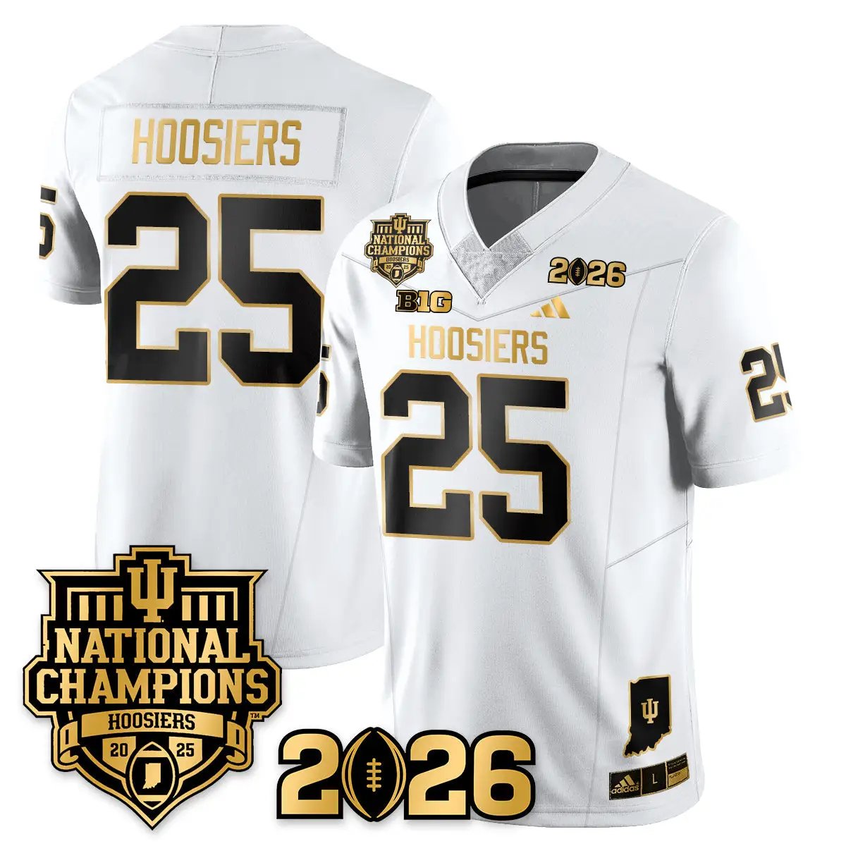 Indiana Hoosiers Vapor Limited Football Gold Jersey - 2025 National Champions by Indiana Hoosiers