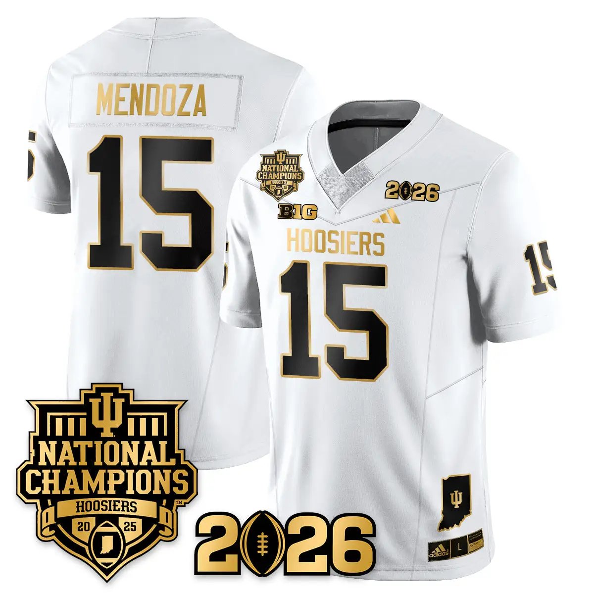 Indiana Hoosiers Vapor Limited Football Gold Jersey - 2025 National Champions by Indiana Hoosiers