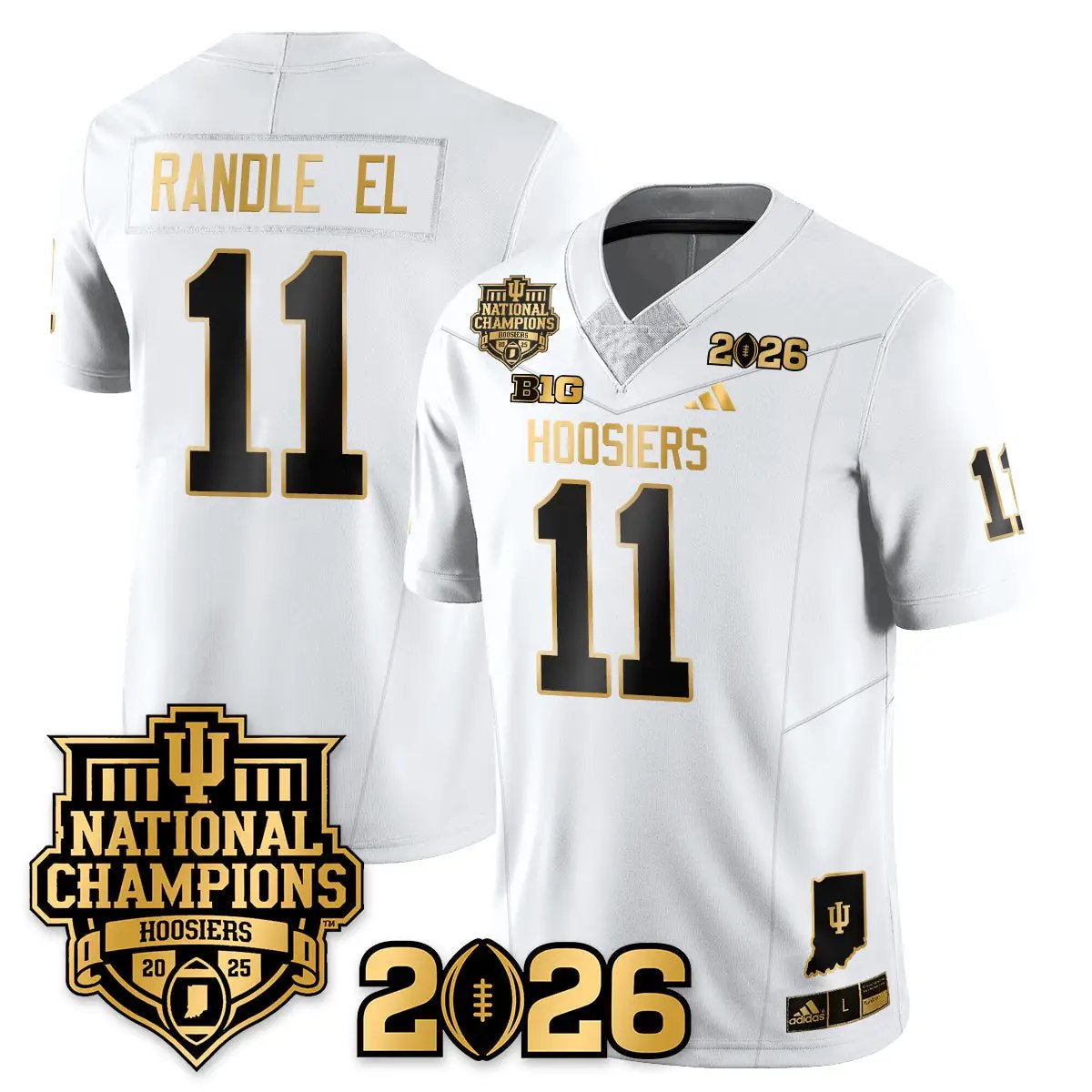 Indiana Hoosiers Vapor Limited Football Gold Jersey - 2025 National Champions by Indiana Hoosiers