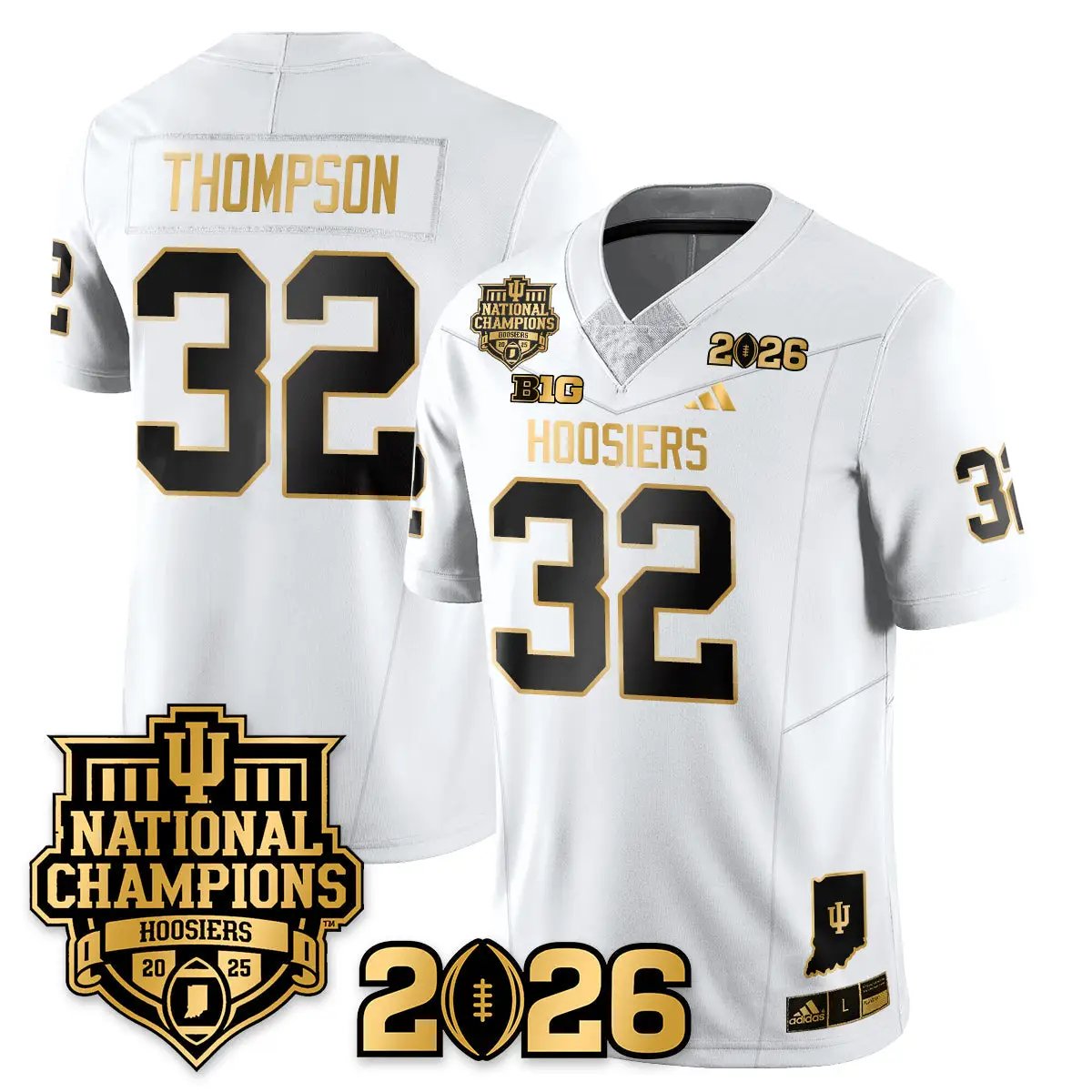 Indiana Hoosiers Vapor Limited Football Gold Jersey - 2025 National Champions by Indiana Hoosiers