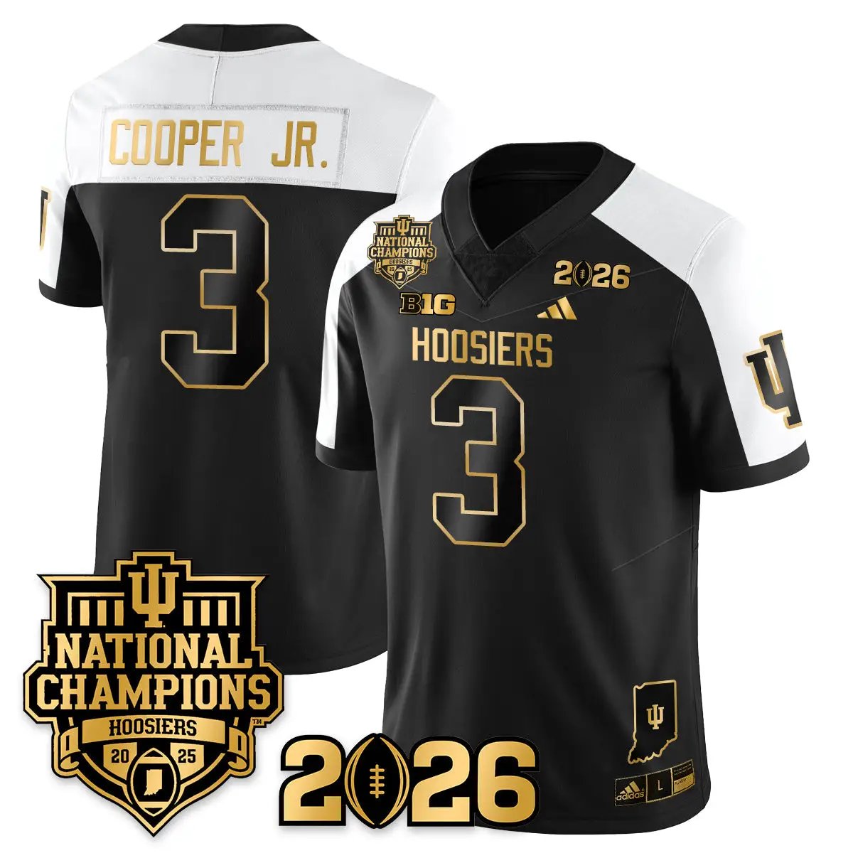 Indiana Hoosiers Vapor Limited Football Gold Jersey - 2025 National Champions by Indiana Hoosiers