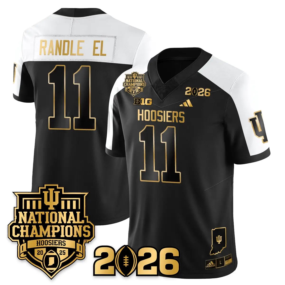 Indiana Hoosiers Vapor Limited Football Gold Jersey - 2025 National Champions by Indiana Hoosiers