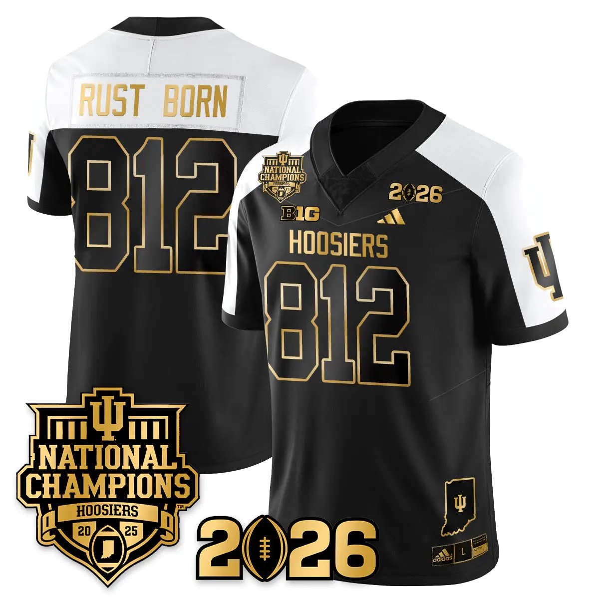 Indiana Hoosiers Vapor Limited Football Gold Jersey - 2025 National Champions by Indiana Hoosiers