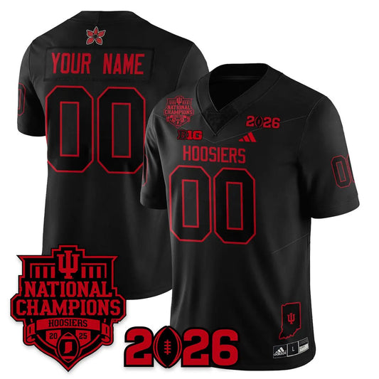 Custom Indiana Hoosiers Stranger Things Vapor Limited Football Jersey - 2025 National Champions by Bigdasport
