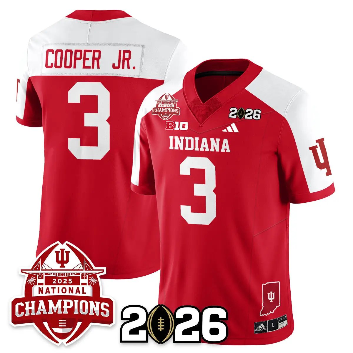 Indiana Hoosiers Vapor Limited Football Jersey V2 - 2025 National Champions by Bigdasport