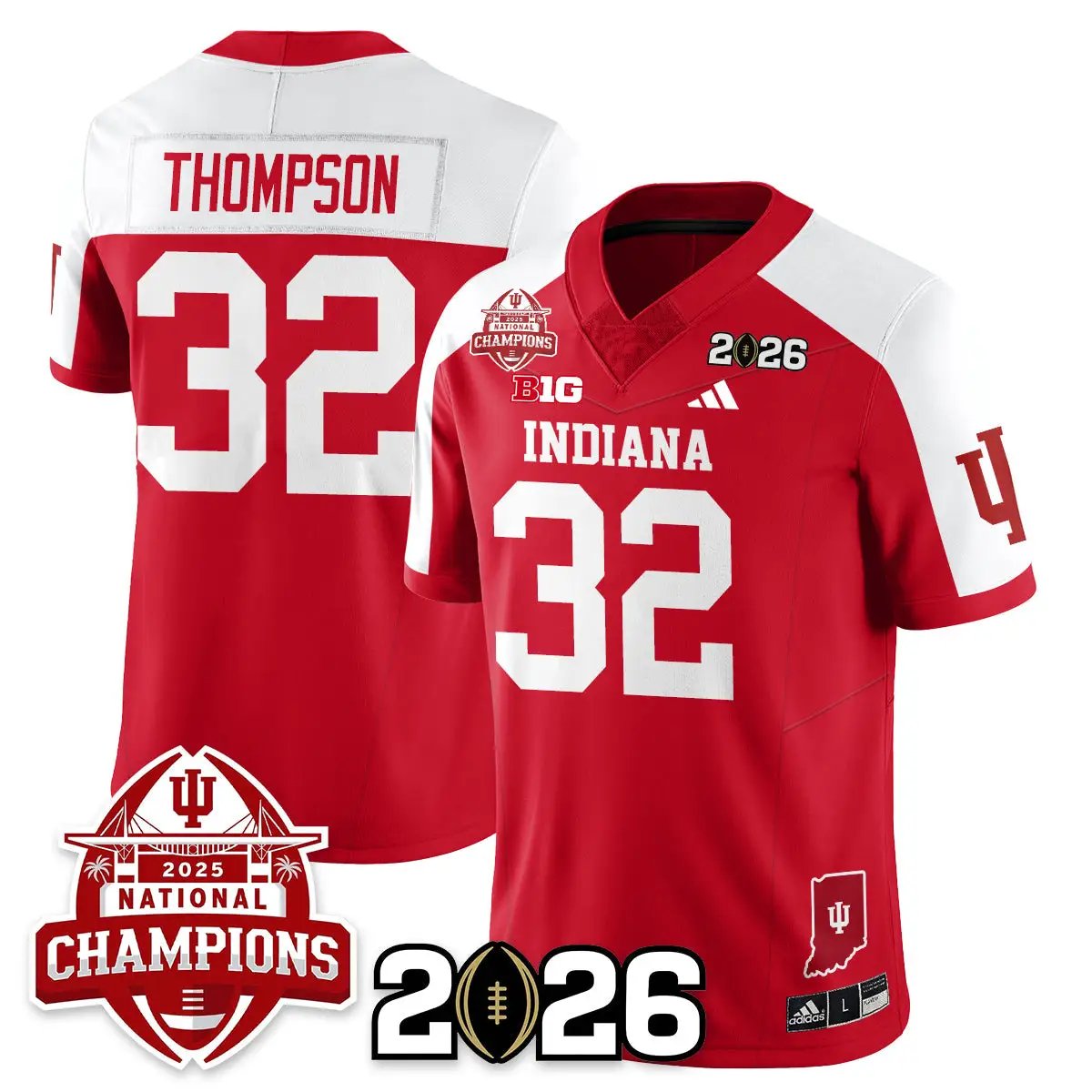 Indiana Hoosiers Vapor Limited Football Jersey V2 - 2025 National Champions by Bigdasport
