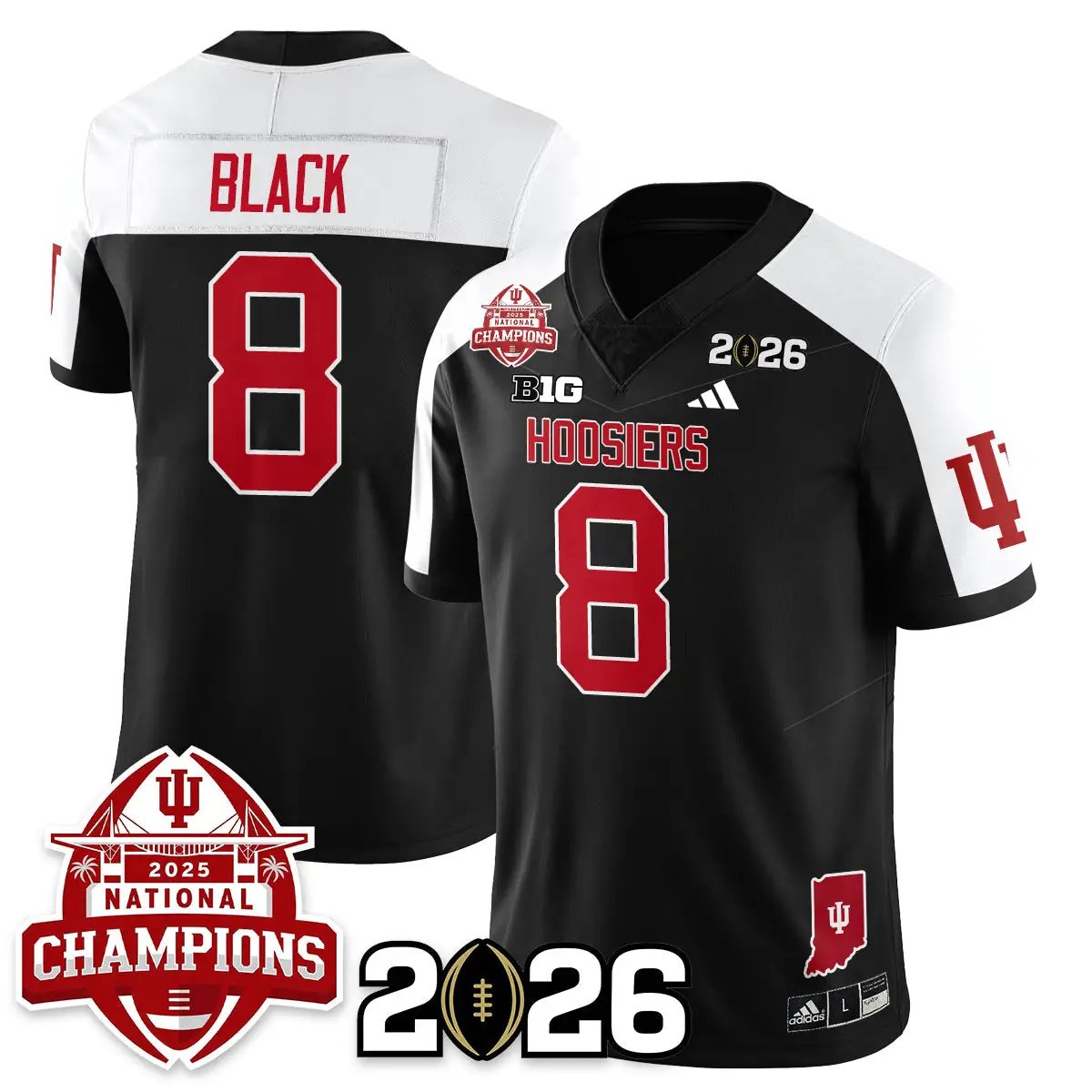 Indiana Hoosiers Vapor Limited Football Jersey V2 - 2025 National Champions by Bigdasport