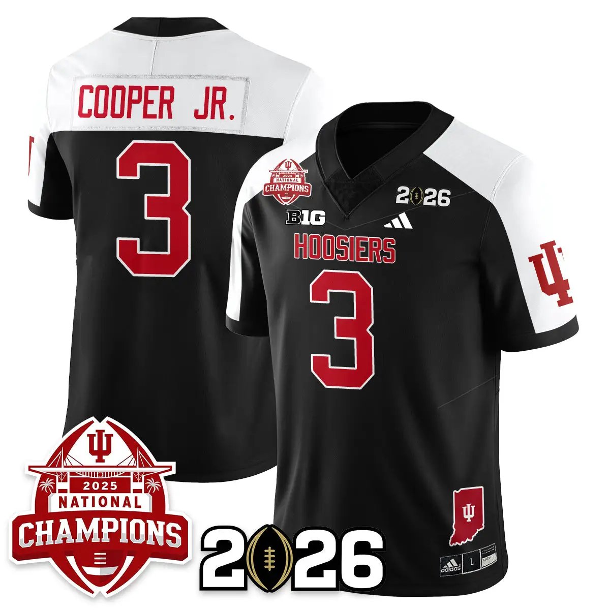 Indiana Hoosiers Vapor Limited Football Jersey V2 - 2025 National Champions by Bigdasport