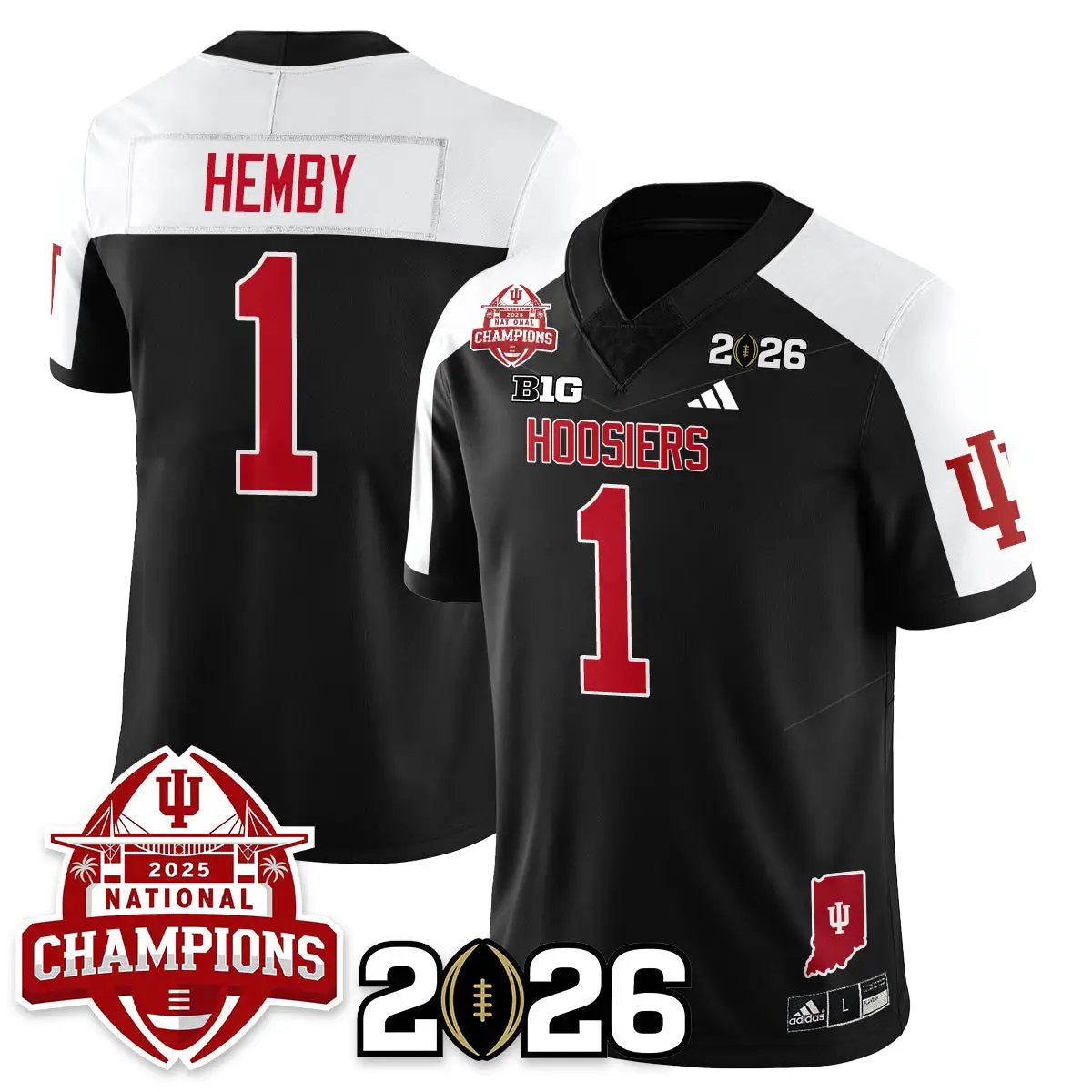 Indiana Hoosiers Vapor Limited Football Jersey V2 - 2025 National Champions by Bigdasport