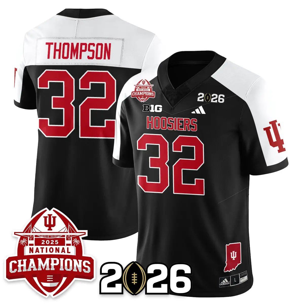 Indiana Hoosiers Vapor Limited Football Jersey V2 - 2025 National Champions by Bigdasport