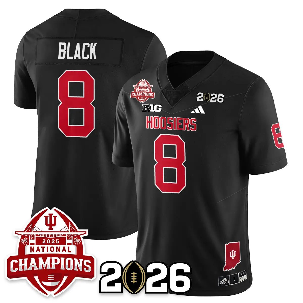 Indiana Hoosiers Vapor Limited Football Jersey V2 - 2025 National Champions by Bigdasport