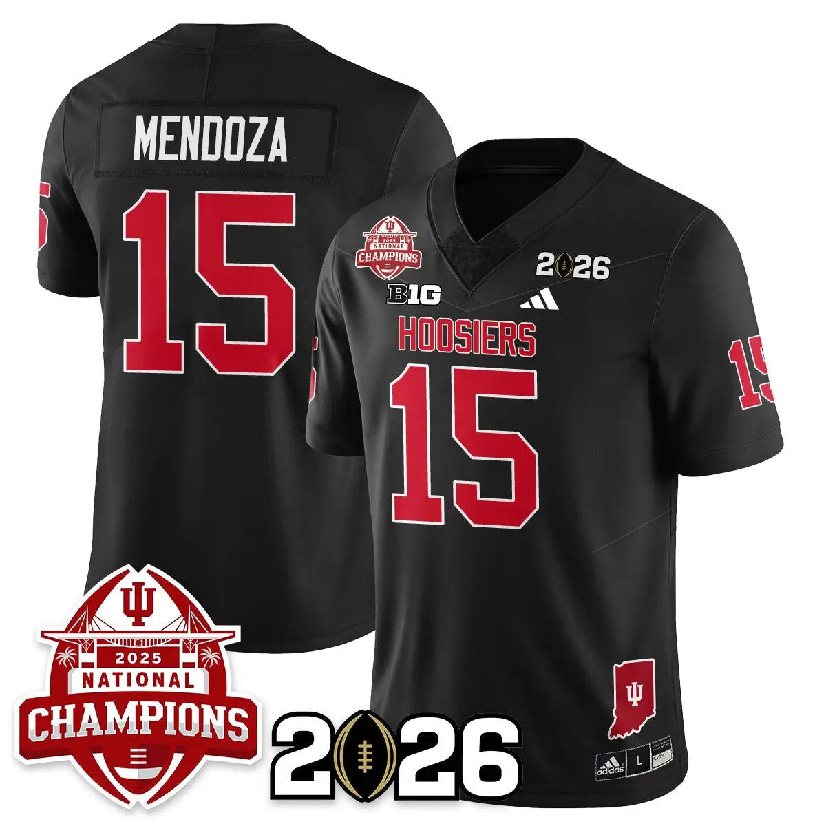 Indiana Hoosiers Vapor Limited Football Jersey V2 - 2025 National Champions by Bigdasport