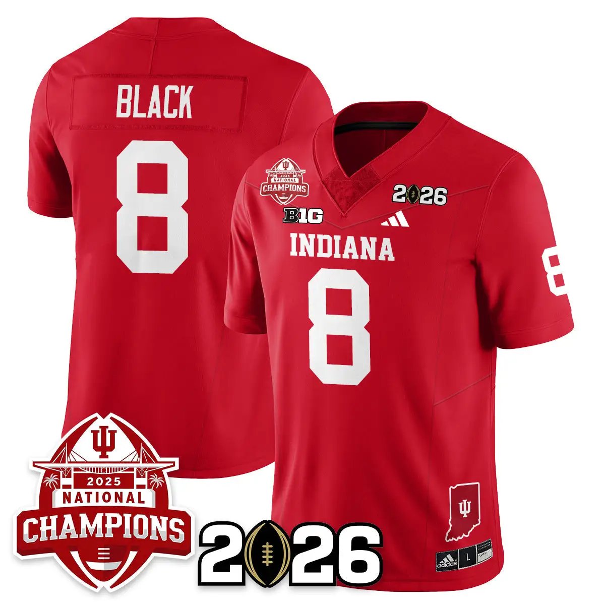 Indiana Hoosiers Vapor Limited Football Jersey V2 - 2025 National Champions by Bigdasport