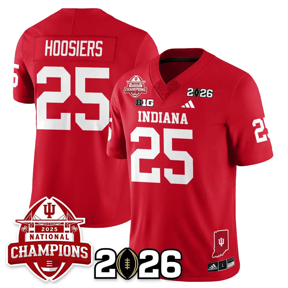 Indiana Hoosiers Vapor Limited Football Jersey V2 - 2025 National Champions by Bigdasport