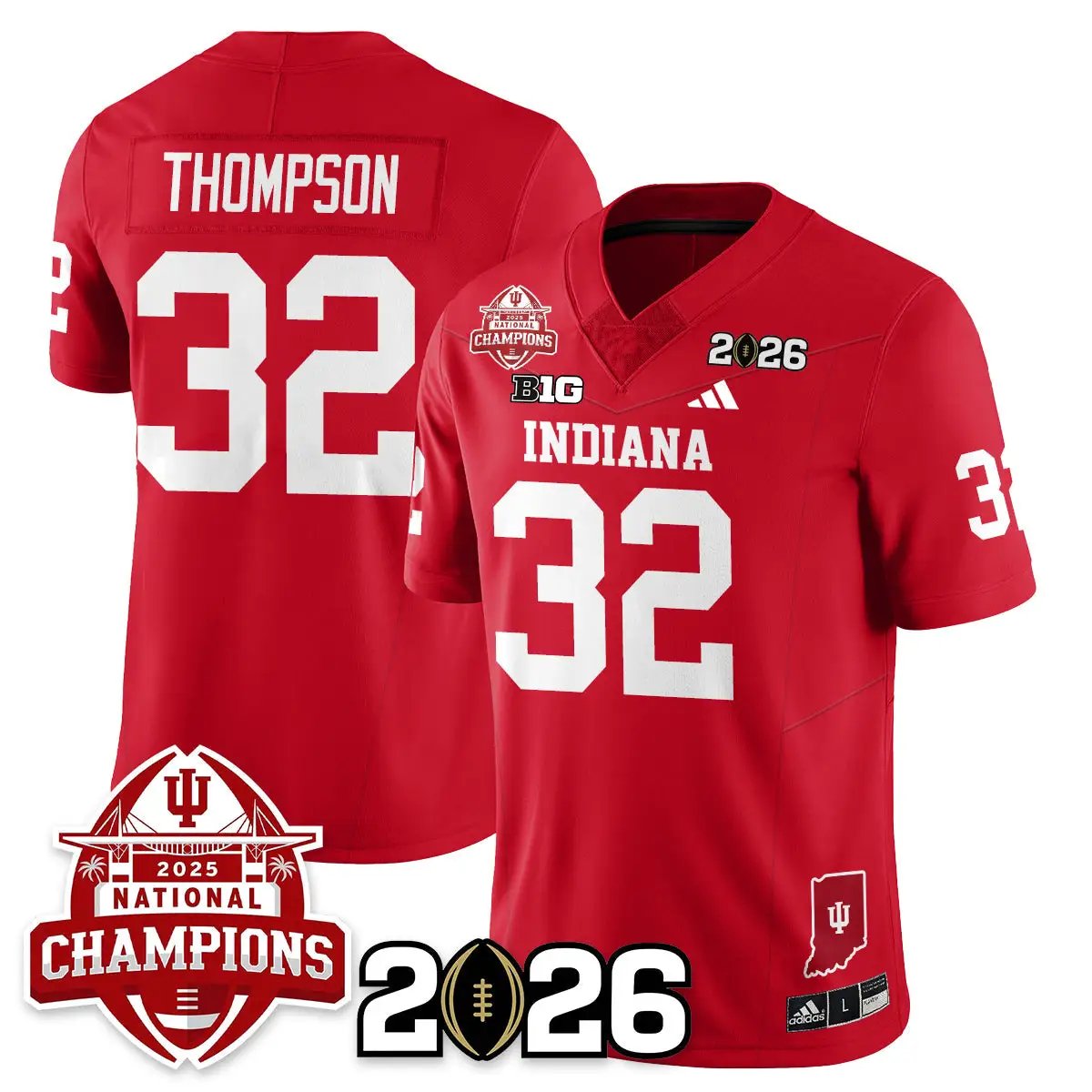 Indiana Hoosiers Vapor Limited Football Jersey V2 - 2025 National Champions by Bigdasport