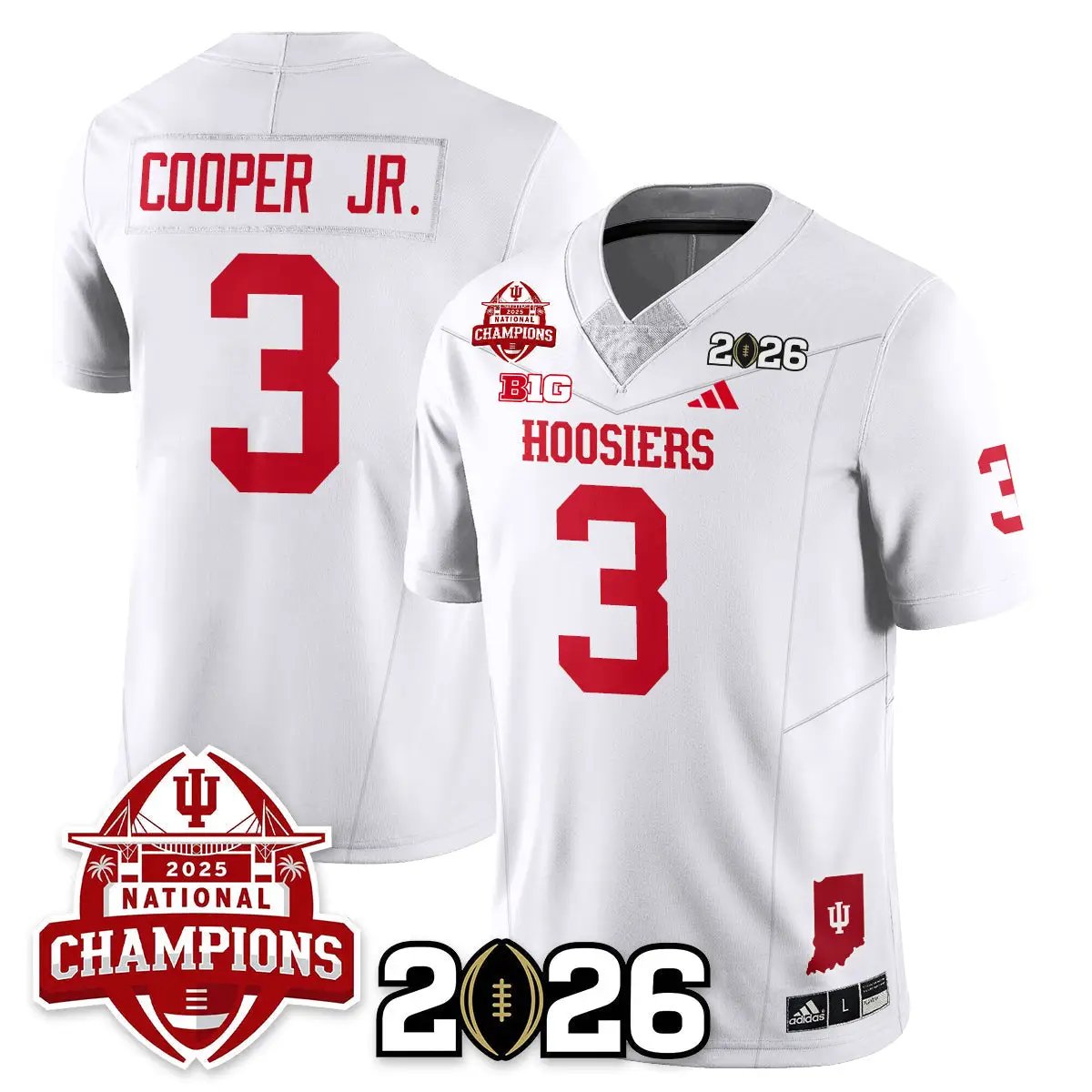 Indiana Hoosiers Vapor Limited Football Jersey V2 - 2025 National Champions by Bigdasport