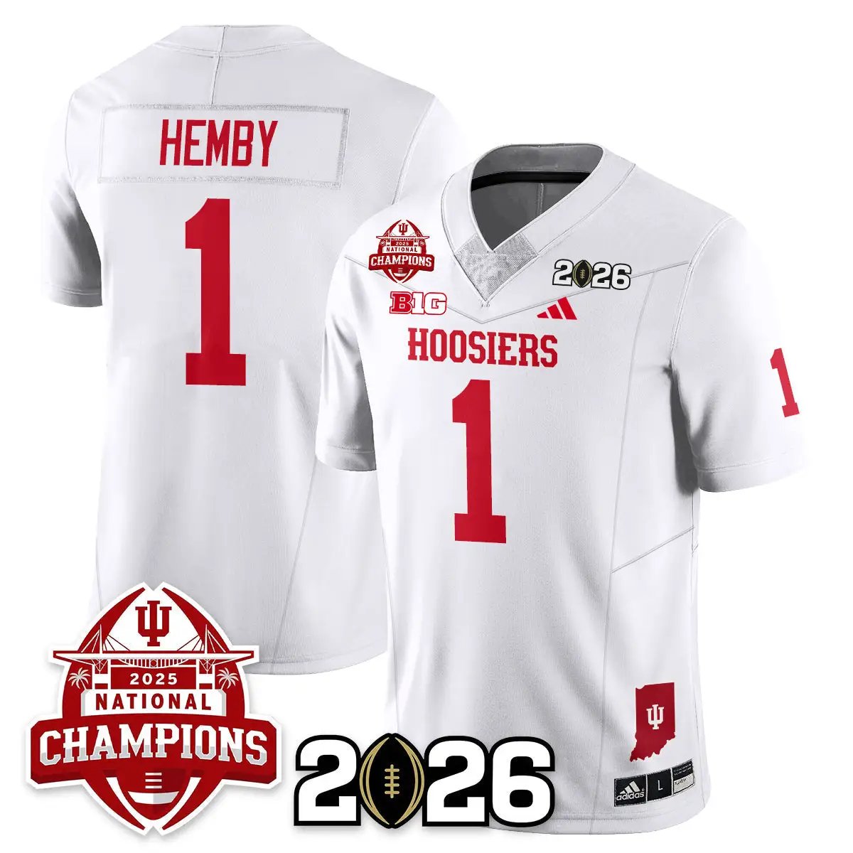 Indiana Hoosiers Vapor Limited Football Jersey V2 - 2025 National Champions by Bigdasport