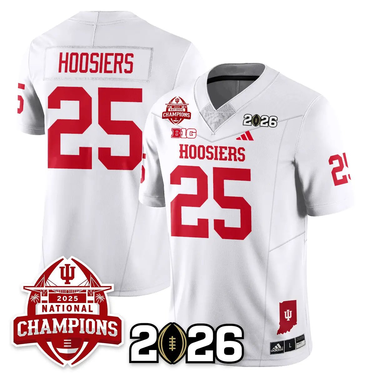 Indiana Hoosiers Vapor Limited Football Jersey V2 - 2025 National Champions by Bigdasport