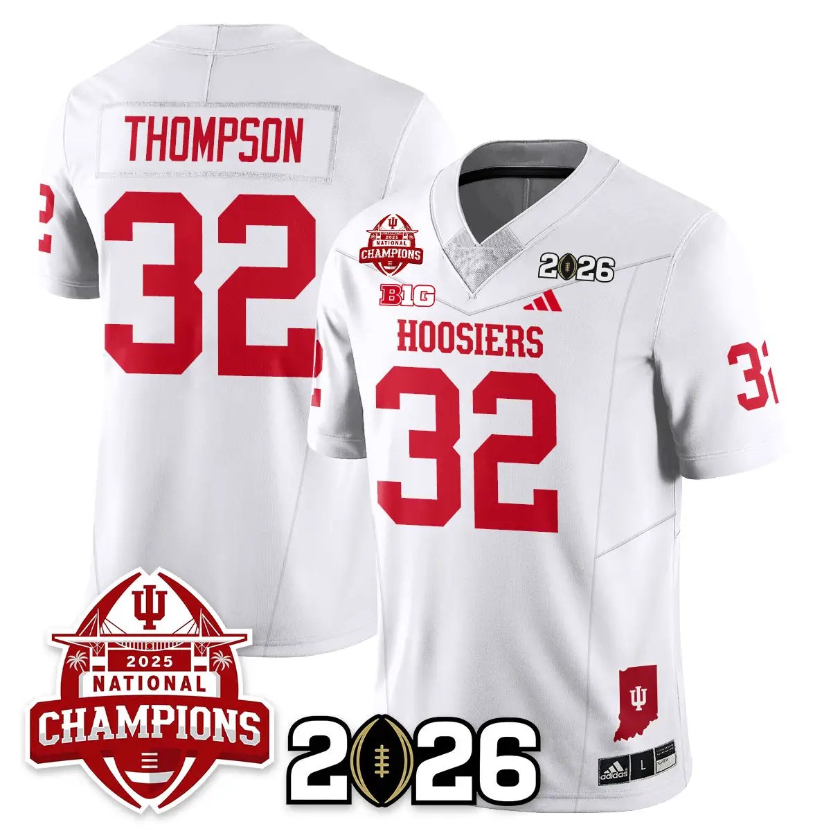 Indiana Hoosiers Vapor Limited Football Jersey V2 - 2025 National Champions by Bigdasport