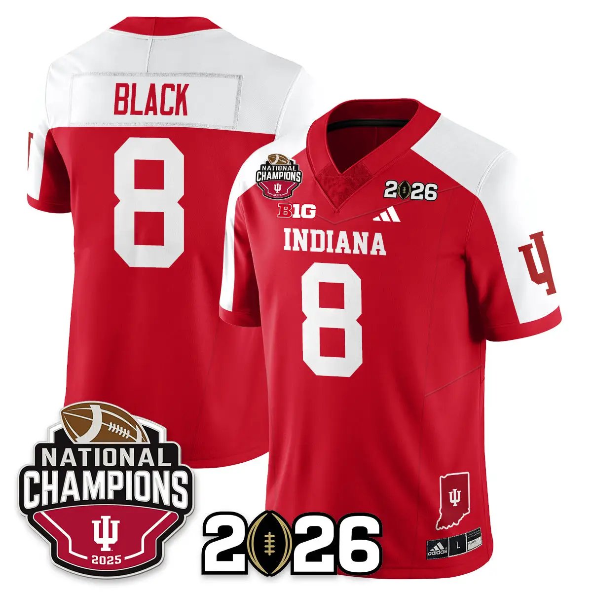 Indiana Hoosiers Vapor Limited Football Jersey V3 - 2025 National Champions by Bigdasport