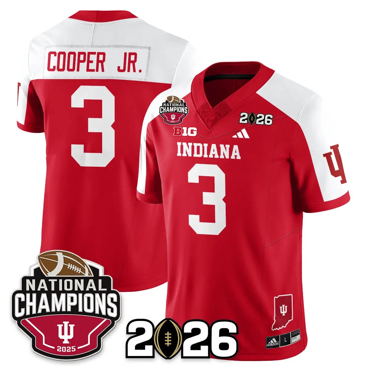 Indiana Hoosiers Vapor Limited Football Jersey V3 - 2025 National Champions by Bigdasport