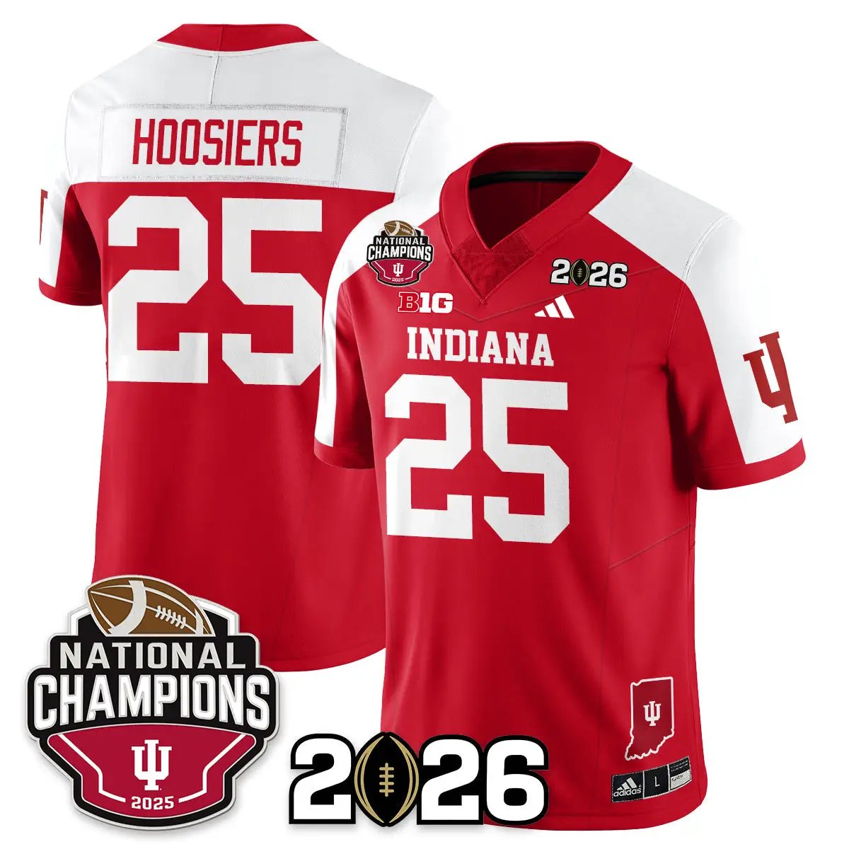 Indiana Hoosiers Vapor Limited Football Jersey V3 - 2025 National Champions by Bigdasport