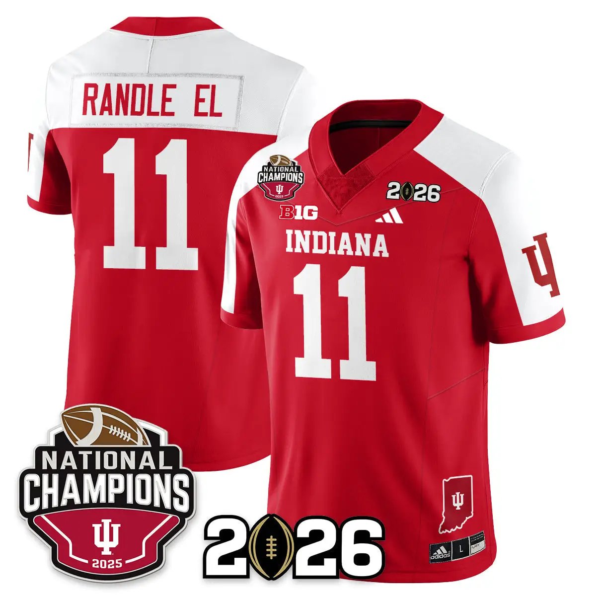 Indiana Hoosiers Vapor Limited Football Jersey V3 - 2025 National Champions by Bigdasport