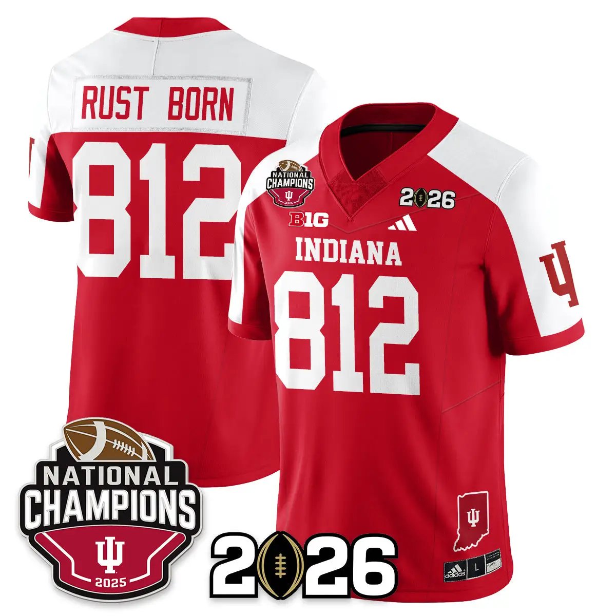 Indiana Hoosiers Vapor Limited Football Jersey V3 - 2025 National Champions by Bigdasport