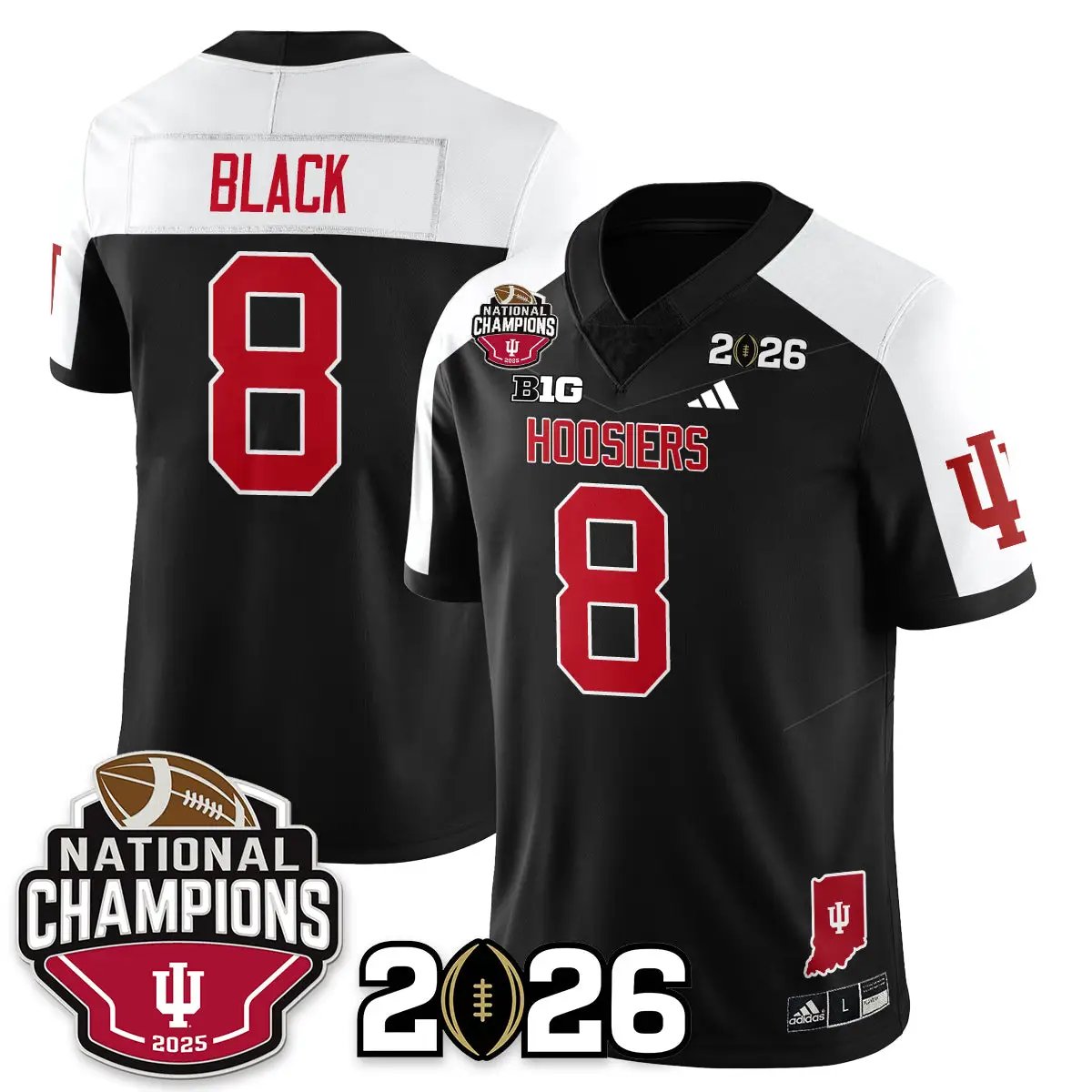 Indiana Hoosiers Vapor Limited Football Jersey V3 - 2025 National Champions by Bigdasport