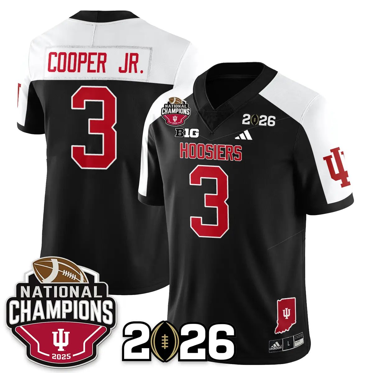 Indiana Hoosiers Vapor Limited Football Jersey V3 - 2025 National Champions by Bigdasport