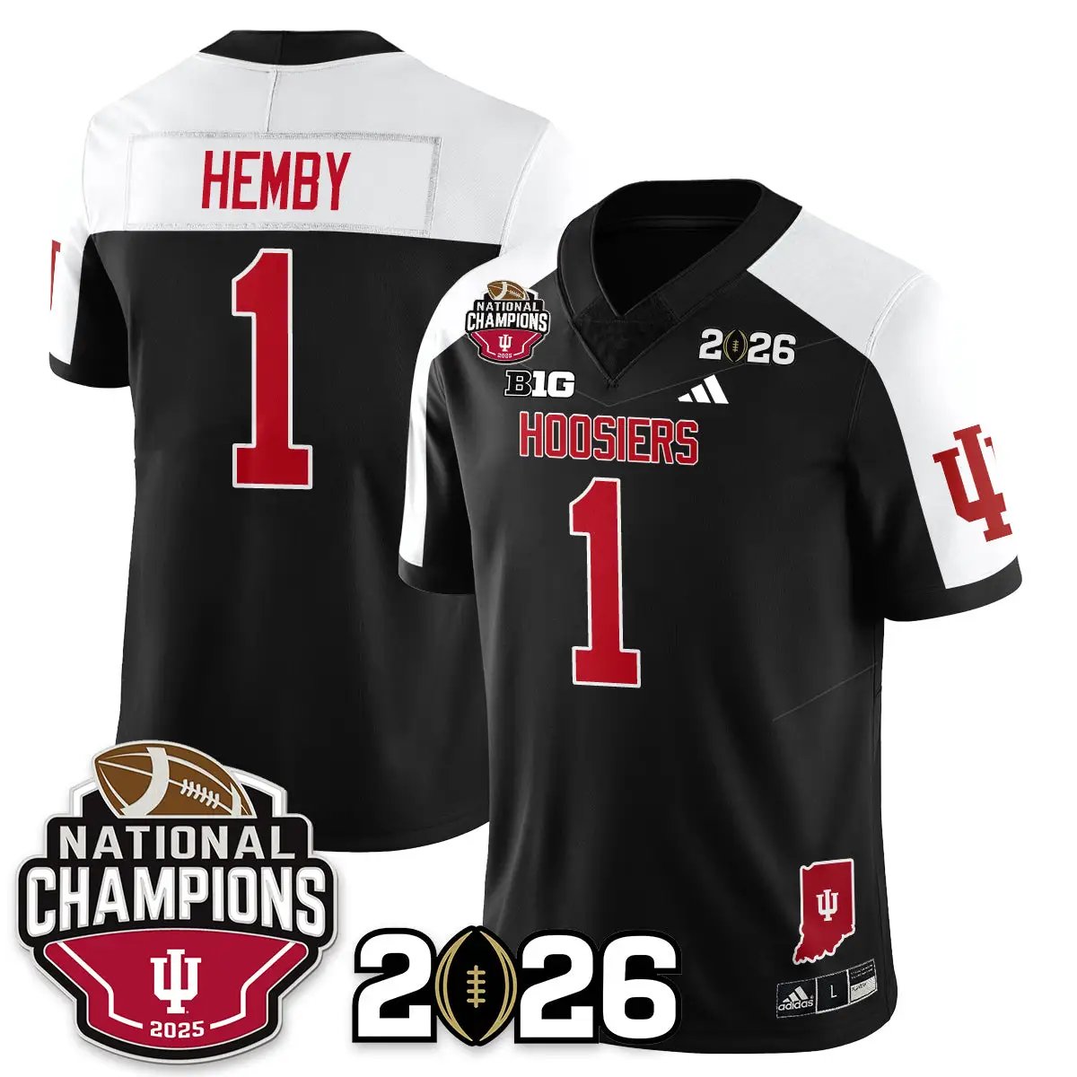 Indiana Hoosiers Vapor Limited Football Jersey V3 - 2025 National Champions by Bigdasport