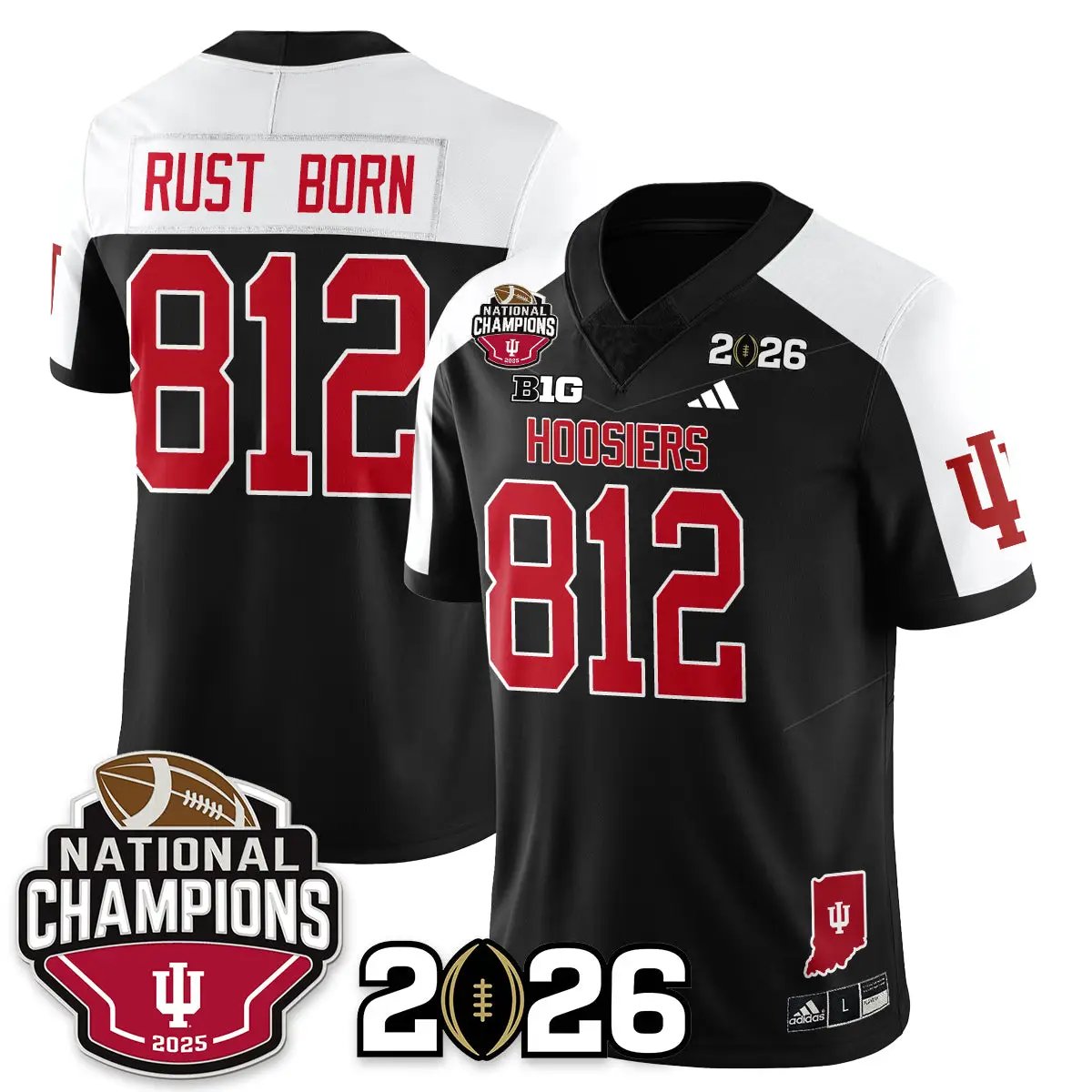Indiana Hoosiers Vapor Limited Football Jersey V3 - 2025 National Champions by Bigdasport