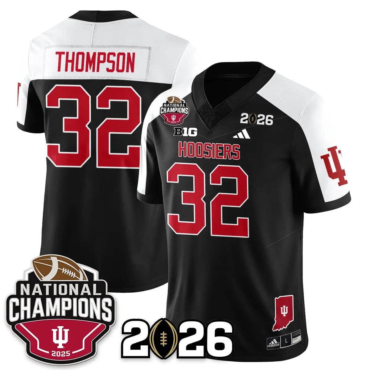 Indiana Hoosiers Vapor Limited Football Jersey V3 - 2025 National Champions by Bigdasport