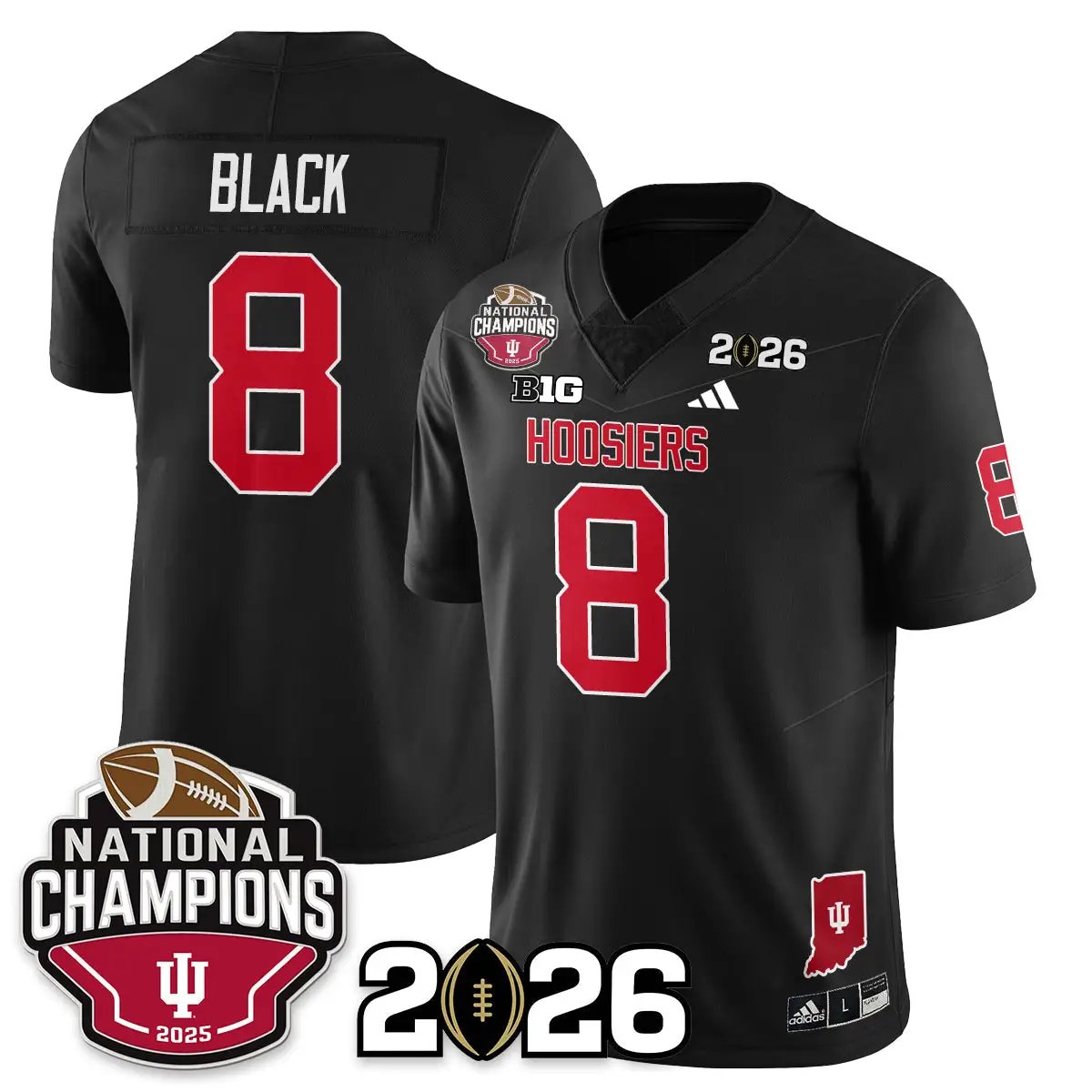 Indiana Hoosiers Vapor Limited Football Jersey V3 - 2025 National Champions by Bigdasport