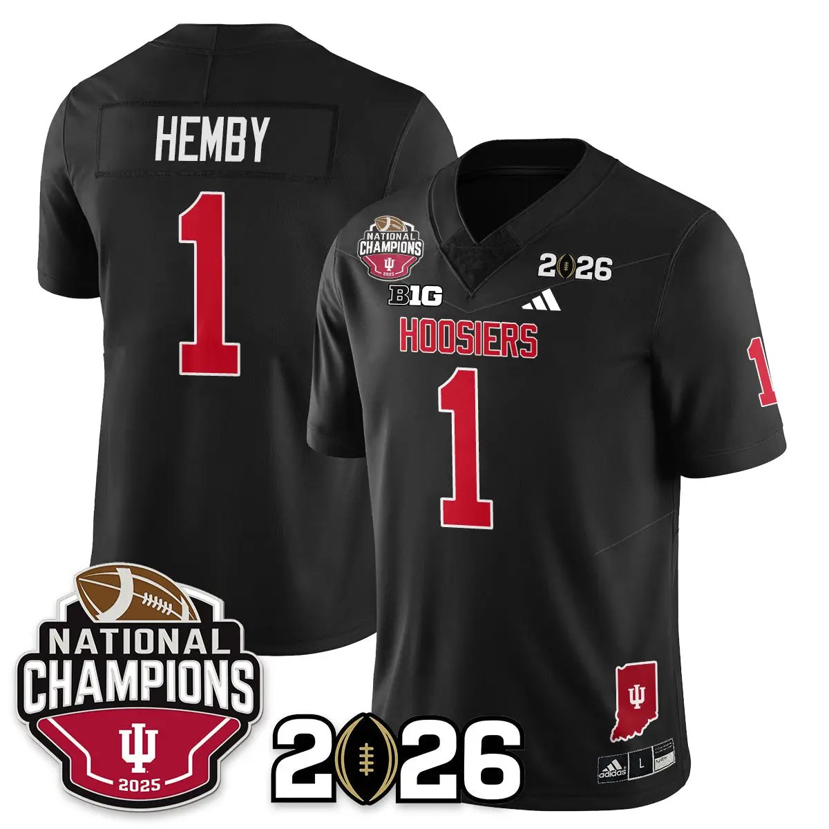 Indiana Hoosiers Vapor Limited Football Jersey V3 - 2025 National Champions by Bigdasport