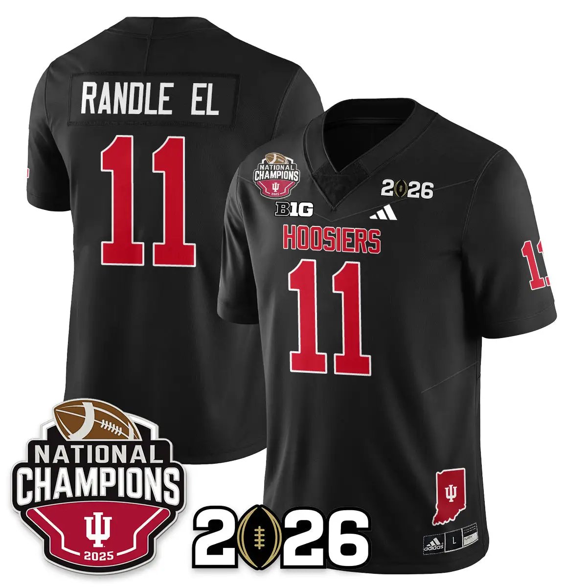 Indiana Hoosiers Vapor Limited Football Jersey V3 - 2025 National Champions by Bigdasport